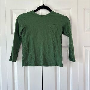 Primary Dark Green Long Sleeve Pocket Tee